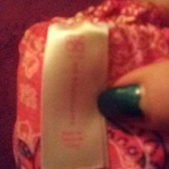 Red print off the shoulder jumper. - Picture 7 of 7